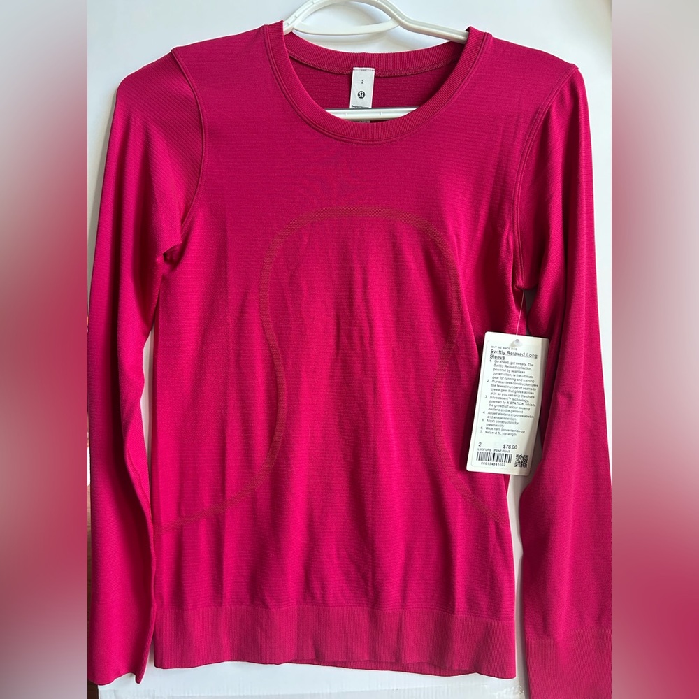 Lululemon Hot Pink Swiftly Relaxed Long Sleeve